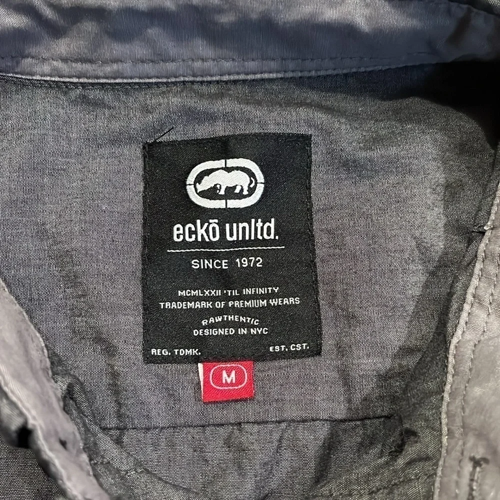 ECKO UNLT | gray button down shirt, size medium
